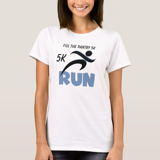 Customized RUN Blue Text T-shirt (Front)