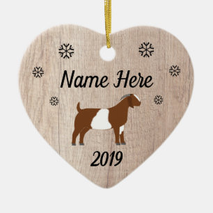 Customized Rustic Paint Boer Goat Ceramic Ornament