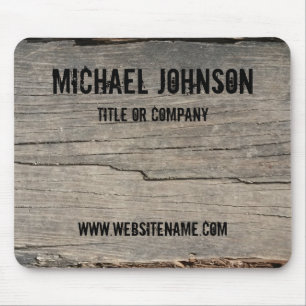 Customized Rustic Wood Texture Business Mouse Pad