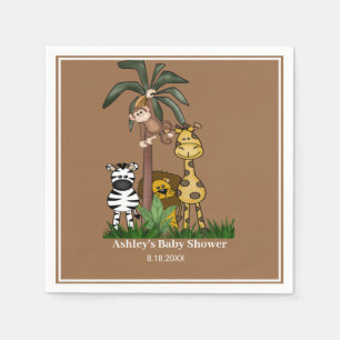 Customized Safari Jungle Baby Shower Napkin