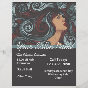 Customized Salon Flyer template