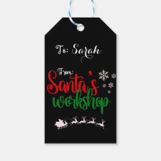 Customized Santa's Workshop Gift Tag