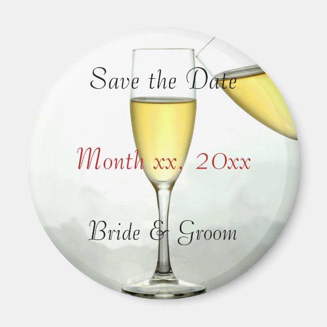 Customized Save the Date Refridgerator Magnet (Front)