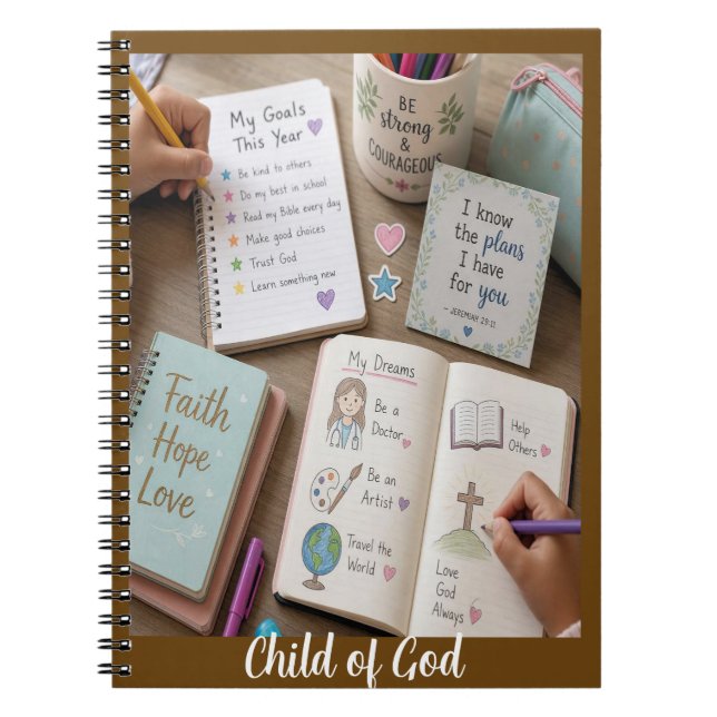 Customized School Notebook with Bible Messages  (Front)