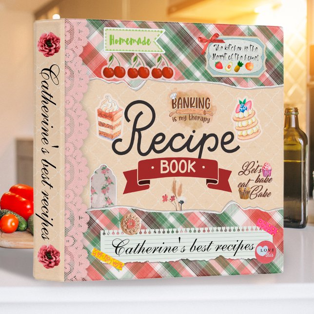 Customized Scrapbooking Collage Style Recipe Binder (Creator Uploaded)