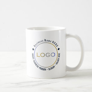 Customized Simple Business Corporate name and Logo Coffee Mug