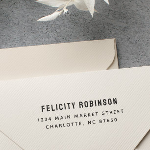 Customized Simple Modern Return Address Rubber Stamp