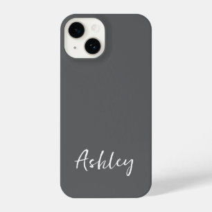 Customized Simple Stylish Modern Black Colour  iPhone 14 Case
