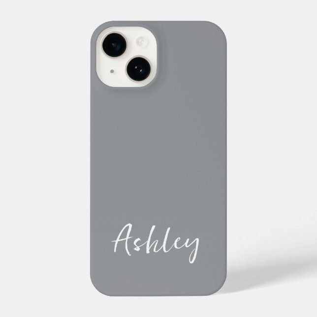 Customized Simple Stylish Modern Black Colour  iPhone Case (Back)