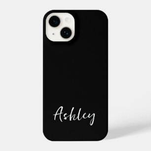 Customized Simple Stylish Modern Black Colour  iPhone 14 Case