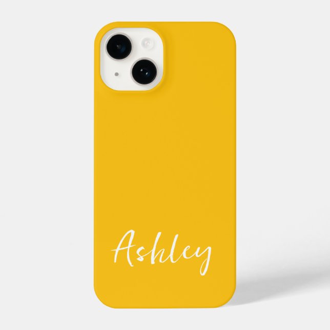 Customized Simple Stylish Modern Minimal Monogram  iPhone Case (Back)