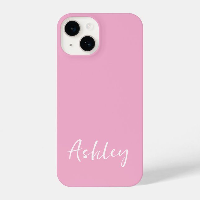 Customized Simple Stylish Modern Minimal Monogram  iPhone Case (Back)