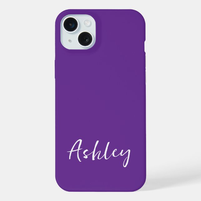 Customized Simple Stylish Modern Minimal Monogram  iPhone Case (Back)