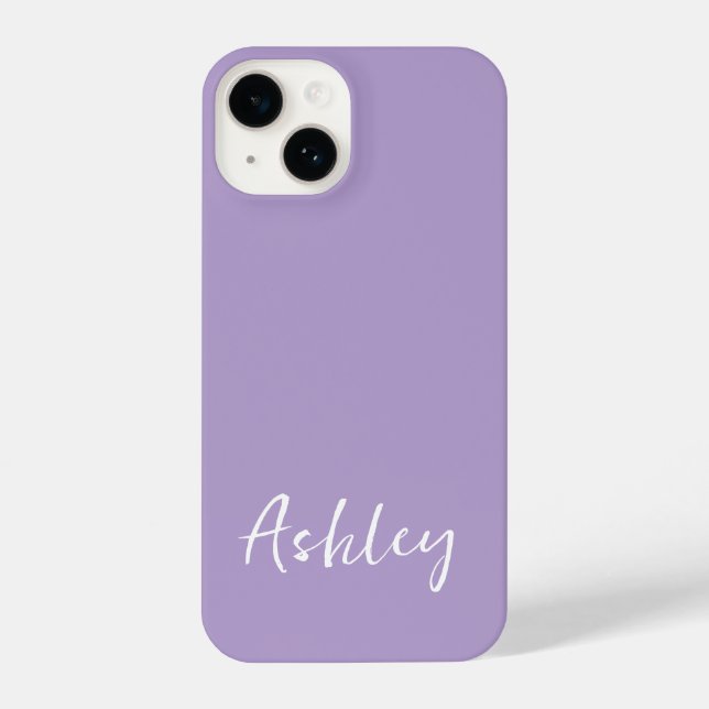 Customized Simple Stylish Modern Minimal Monogram  iPhone Case (Back)