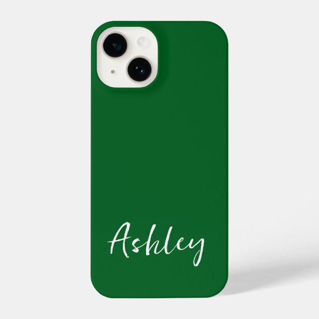 Customized Simple Stylish Modern Minimal Monogram  iPhone Case (Back)