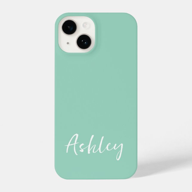 Customized Simple Stylish Modern Minimal Monogram  iPhone Case (Back)