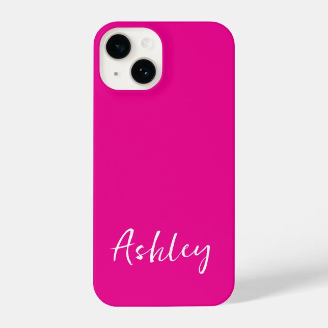 Customized Simple Stylish Modern Minimal Monogram  iPhone Case (Back)