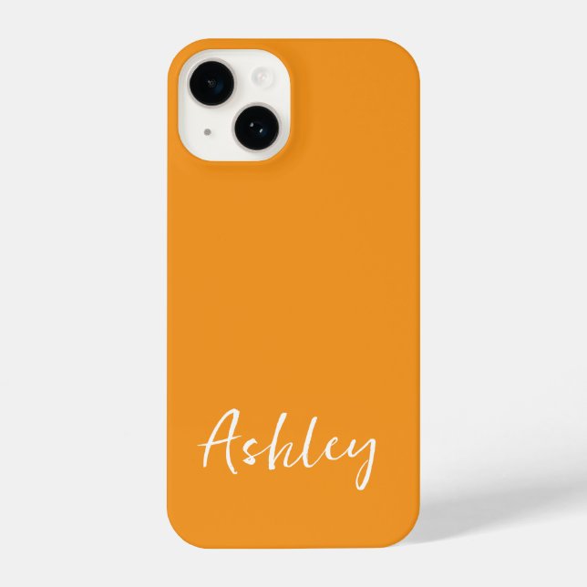 Customized Simple Stylish Modern Minimal Monogram  iPhone Case (Back)