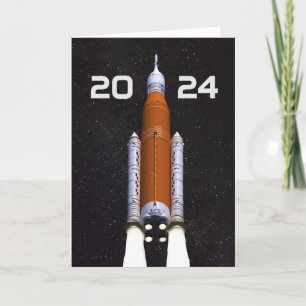Customized SLS Space Rocket Graduation Party Card