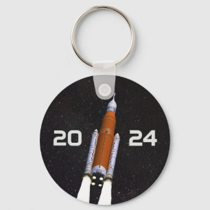 Customized SLS Space Rocket Graduation Party Keychain