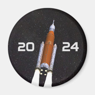 Customized SLS Space Rocket Graduation Party Paper Magnet