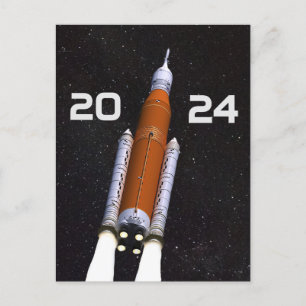 Customized SLS Space Rocket Graduation Party Paper Postcard