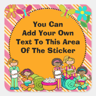Customized Slumber Party Stickers