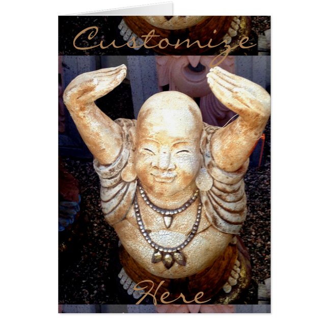 Customized smiling buddha card (Front)