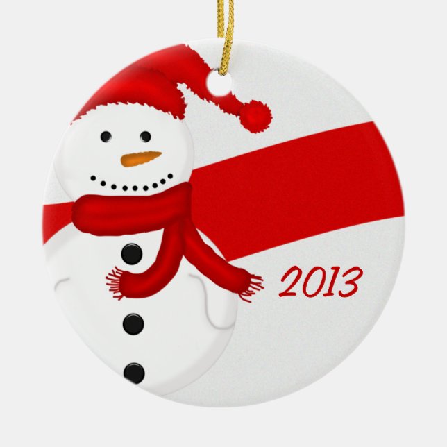 Customized Snowman Ornaments (Front)