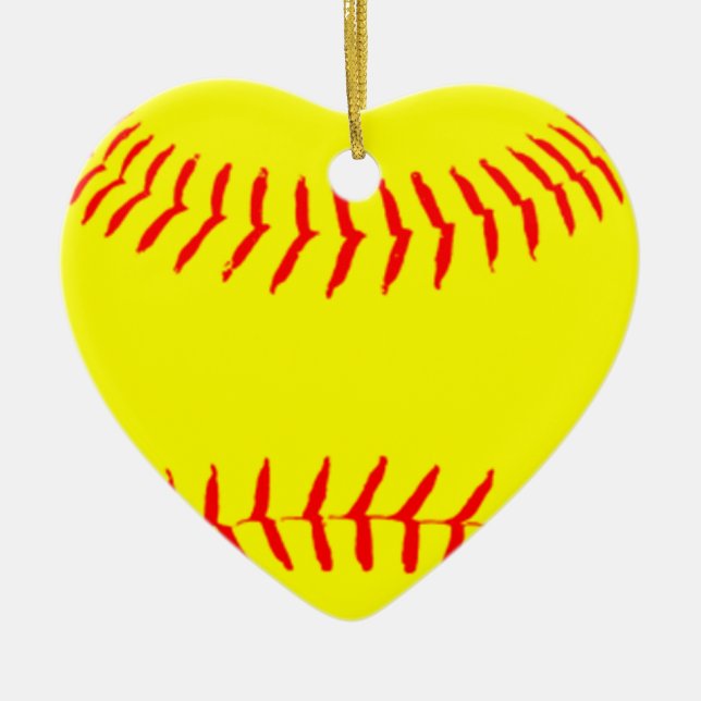 Customized Softball Ceramic Ornament (Front)