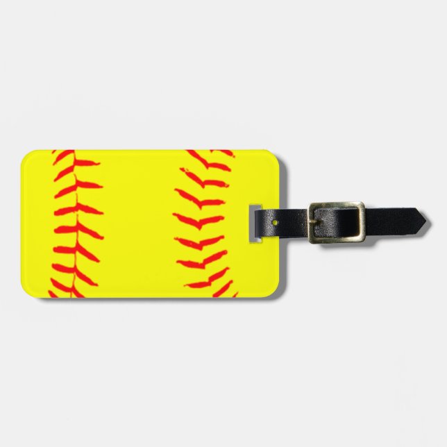 Customized Softball Luggage Tag (Front Horizontal)