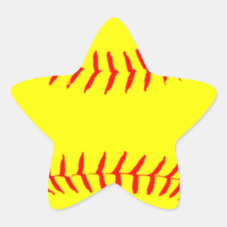 Customized Softball Star Sticker