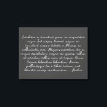 Customized song lyric canvas art<br><div class="desc">Add your favourite song lyric or poem to this beautiful stretched canvas wall art. A personalized and thoughtful gift to cherish for years to come.</div>