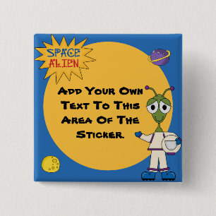 Customized Space Alien Button