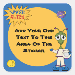 Customized Space Alien Stickers