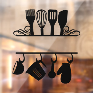 Customized Split Baking Monogram Window Cling