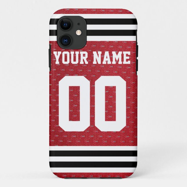 Customized Sports Hockey Jersey Case-Mate iPhone Case (Back)