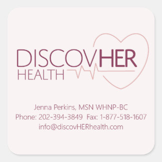 Customized Square Sticker - DiscovHER Health