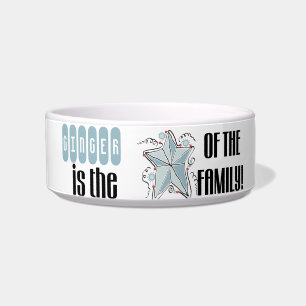 Customized Star of the Family Pet Dish