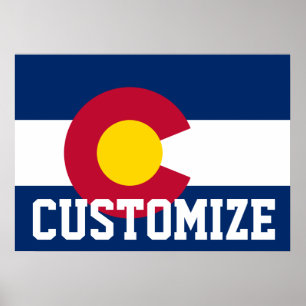 Customized State Flag of Colorado Poster