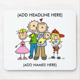 Customized Stick Family One Mousepad