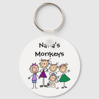 Customized Stick Figure Family Keychains
