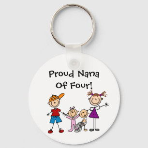 Customized Stick Figure Kids Family Keychains