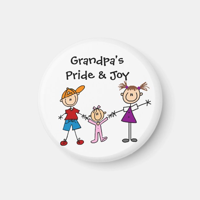 Customized Stick Figures Magnet (Front)