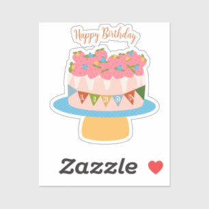 Customized strawberry birthday cake