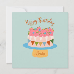 Customized strawberry birthday cake