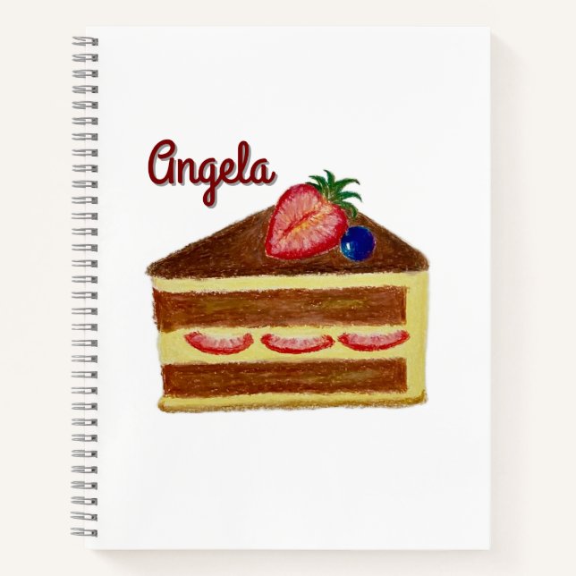 Customized Strawberry Cheesecake Deluxe Notebook  (Front)