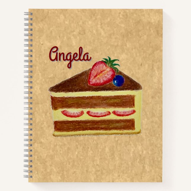 Customized Strawberry Cheesecake Deluxe Notebook  (Front)