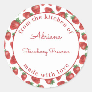 Customized Strawberry Jam From the kitchen of  Classic Round Sticker