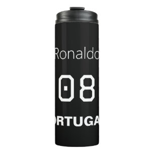Customized Striker Varsity Name Number Soccer Thermal Tumbler